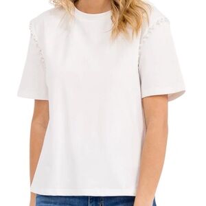 Women's White Embellished Top